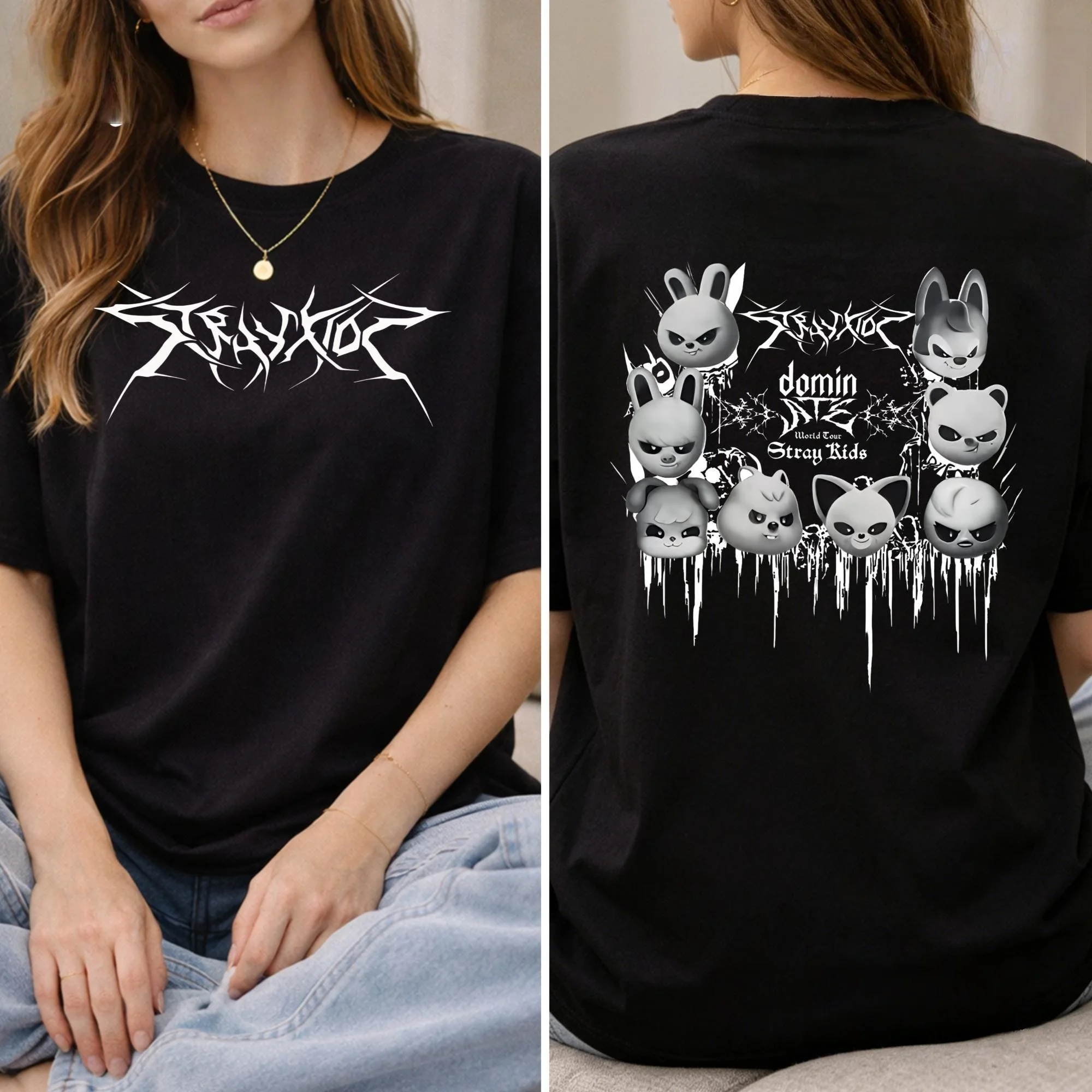 Stray Kids SKZOO Shirt Stray Kids Logo Cotton T-shirt Stray Kids Member Merch Shirt 2026 Summer Men's Women's Sportswear Y2k