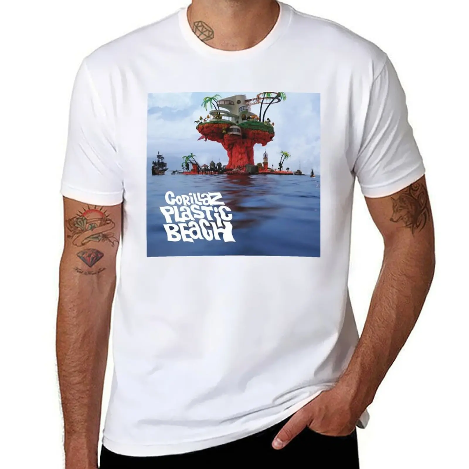 Cracker D-Sides Plastic Beach Days Island Demon T-Shirt Plus Size Solid Color T-Shirt