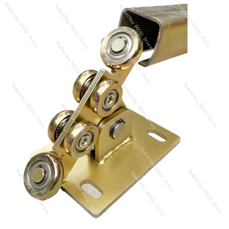 Heavy-Duty Sliding Door System with Wheels Rails,Courtyard Trackless Door Pulley Kit,Load-Bearing Sliding Mechanism up to 300kg