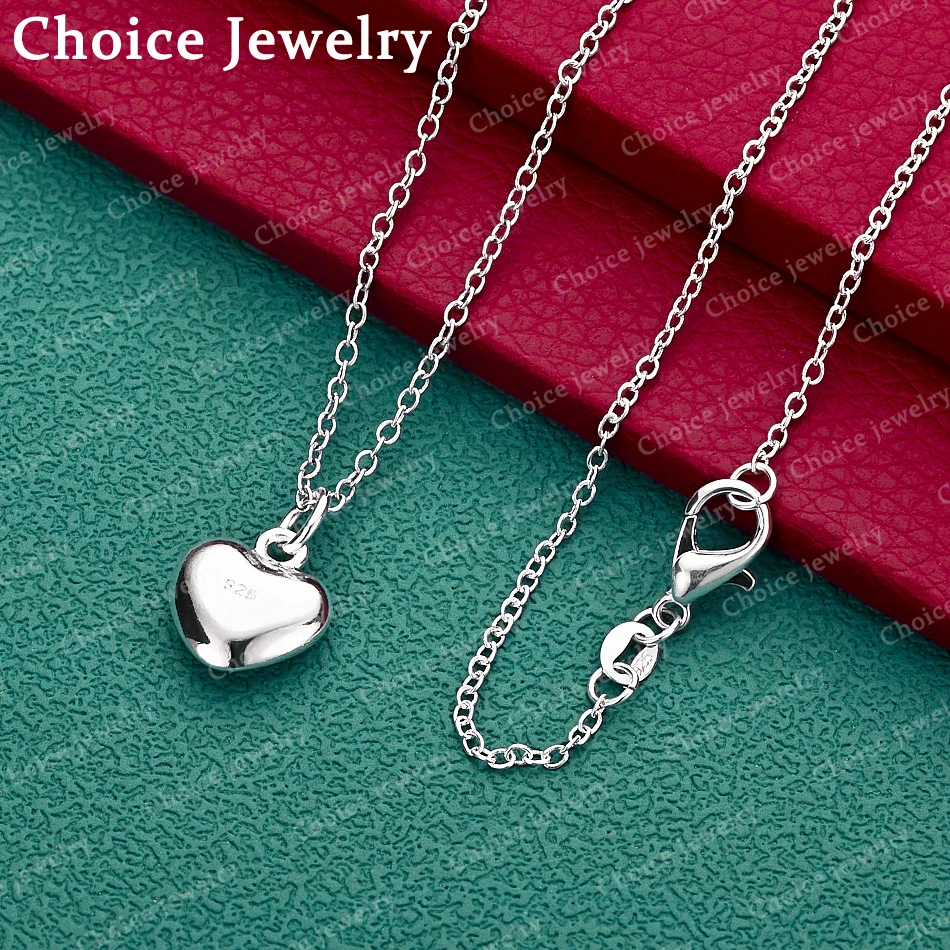 

Ожерелье с подвеской в ​​форме сердца из стерлингового серебра 925 пробы, 40-75 см, для женщин, модные подарки на день рождения, модные подарки для вечеринок