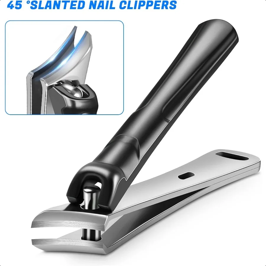 Teennagelknipper voor senioren Ingegroeide dikke teennagels 2025 Schuine kop Teennagelknipper met vanger Heavy Duty 45 schuine teennagel