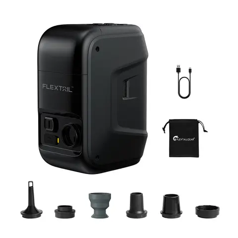 FLEXTAIL MAX 보트 펌프 - 보트 및 카약용 무선 공기 펌프, 전기 공기 팽창기, 12kPa, 캠핑 장비, USB 충전