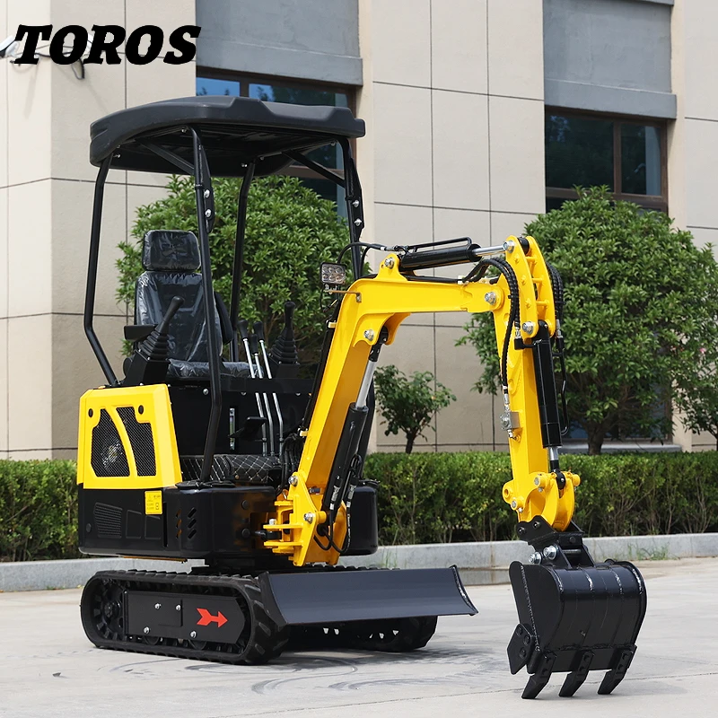 Free Shipping Farm Excavators Mini Digger Multifunctional Portable 1.5 Ton Mini Escavadeira Fast Delivery Micro Crawler Bagger