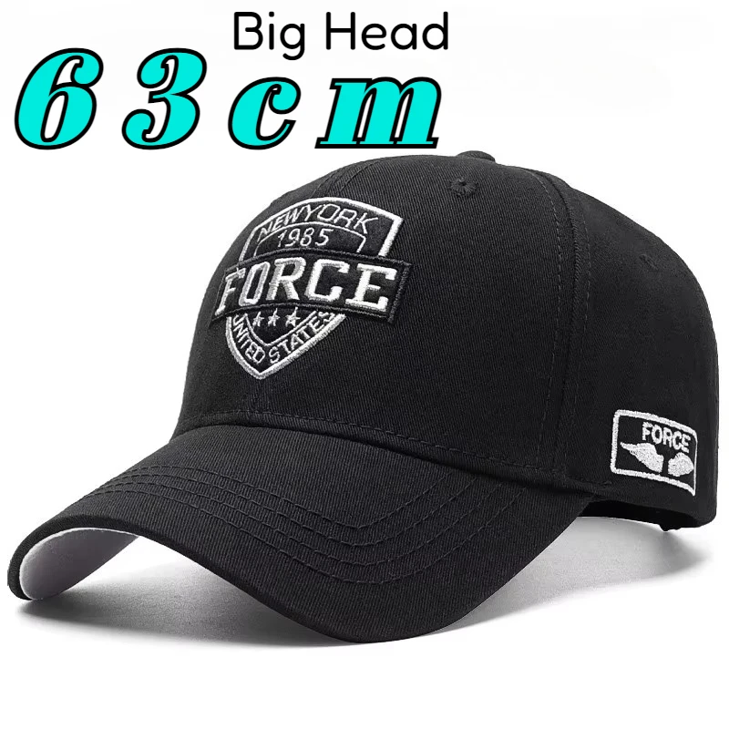 Big Size 63cm Letter Embroidered Baseball Caps Summer Running Large Head Snapback Cap Men's Hard Top Truck Driver Sun Hat