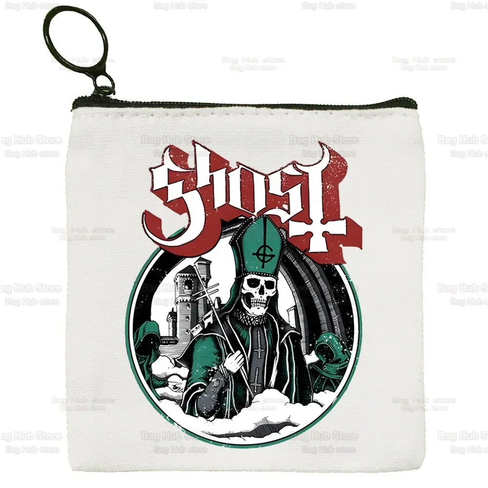 Ghost Band Small Square Bag กระเป๋าใส่เหรียญ Ghost B.C Small Card Key Coin Clutch Zipper Key Bag