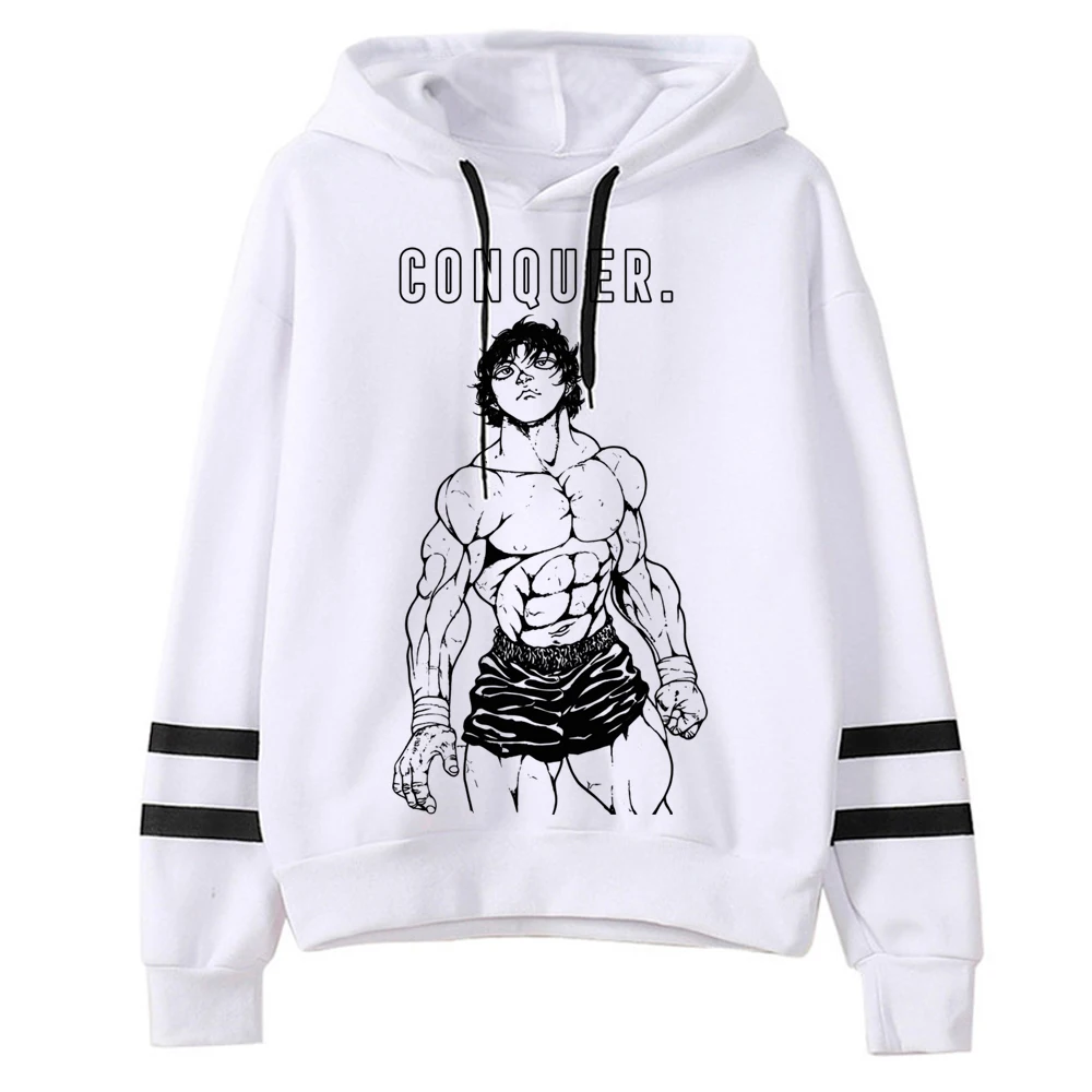 Yujiro Hanma Baki hoodies women anime Winter  funny anime Pullover women graphic pulls