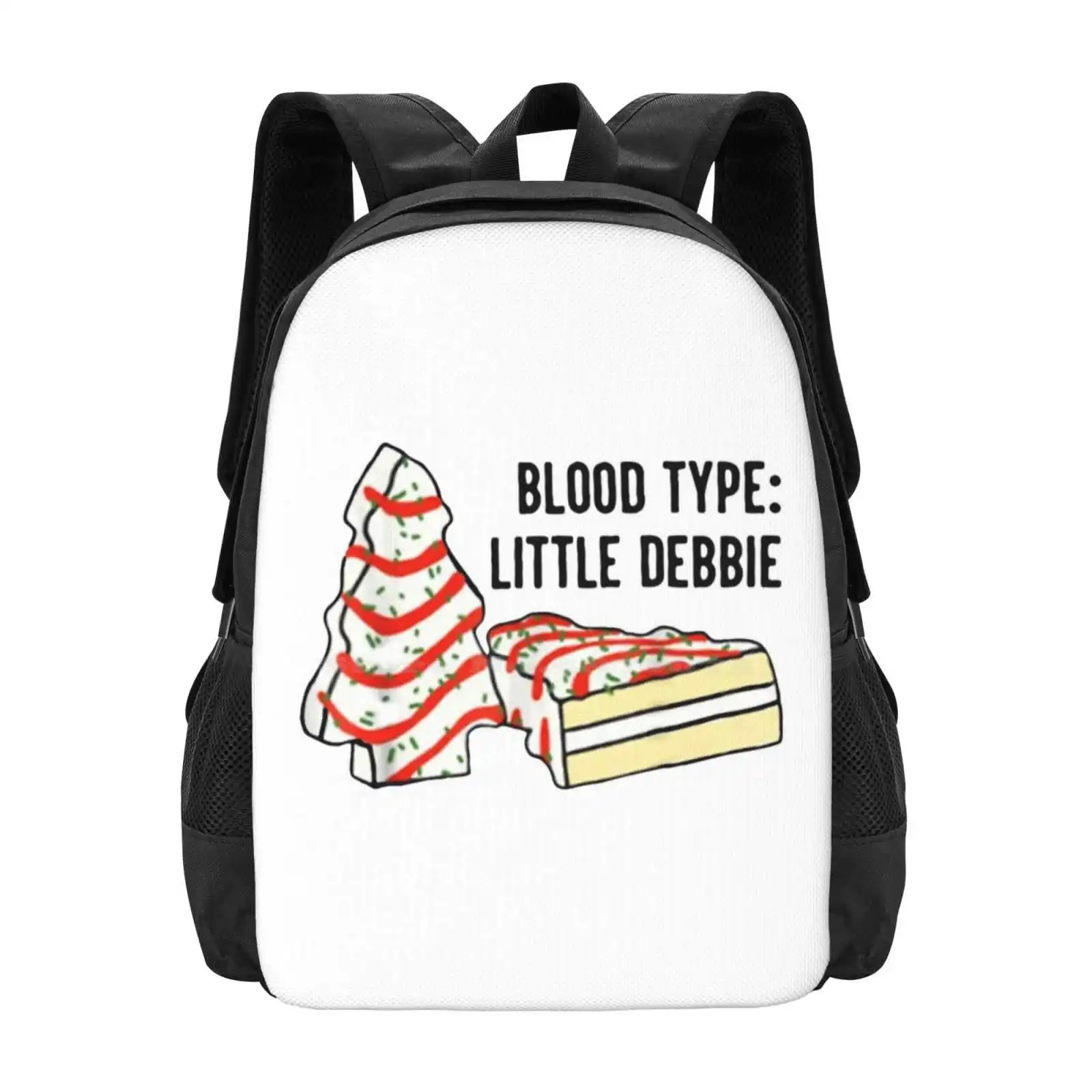 Typ krwi gorąca sprzedaż tornister plecak modne torby typ krwi mała Debbie zabawny piernik kobieta imbirowa mężczyzna wszystko kocha