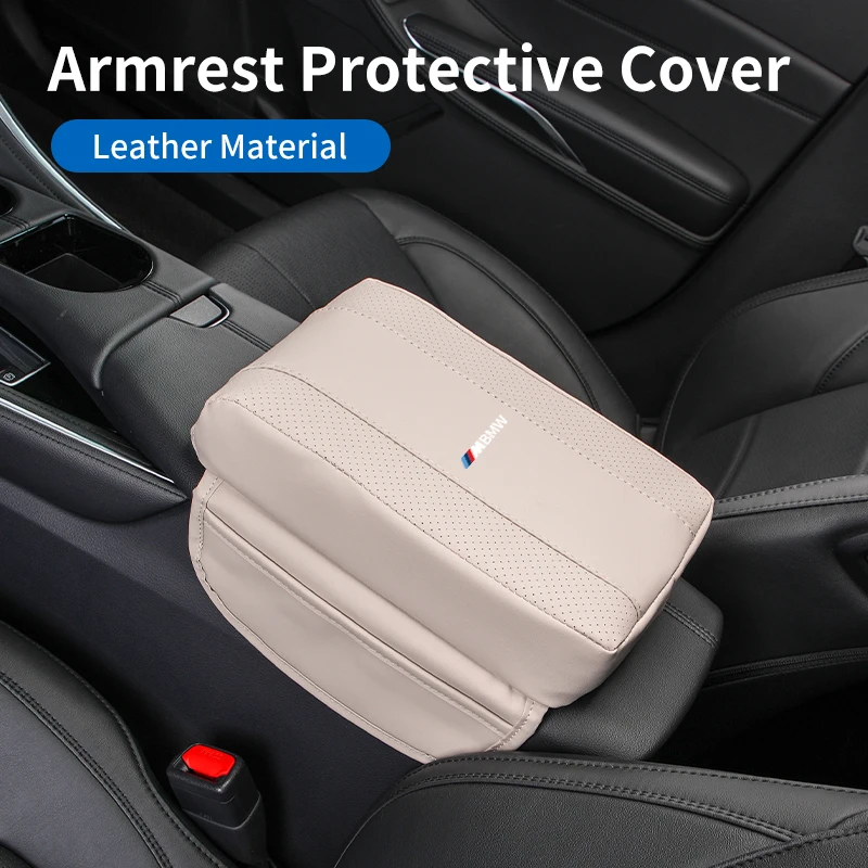 Car Armrest Box Booster Pad Central Armrest Box Storage Pocket Elbow Support For BMW X1 X2 X3 X4 X5 X6 X7 G20 G30 6GT E46 E90 60