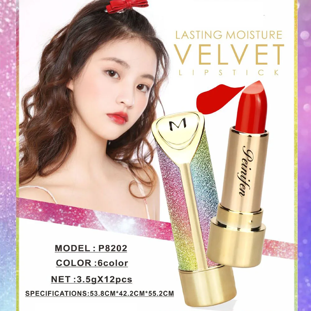 

1 Pc Lipstick Starry Sky Long Lasting Moisturizing Cosmetics Lip Dye Gloss Labial For Women Makeup Lipstick