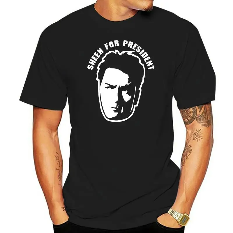 Shirtinstyle T shirt , Two And A Half Men Sheen For President , Various Colours , S - Xxl Tops Tees Printed Men T Shirt