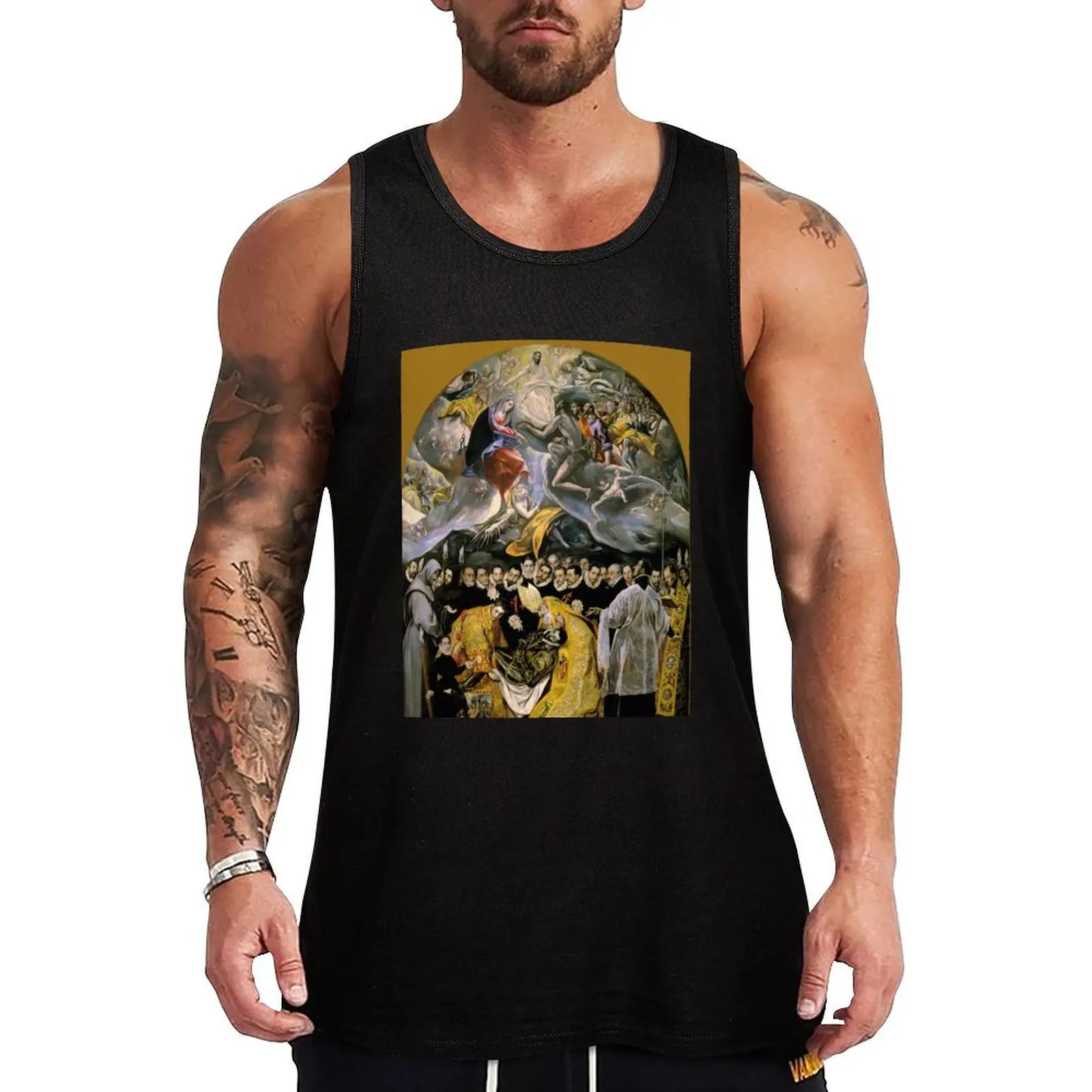 El Greco (Domenikos Theotokopoulos) The Burial of Count Orgaz Tank Top man sexy?costume gym shirt men best selling products