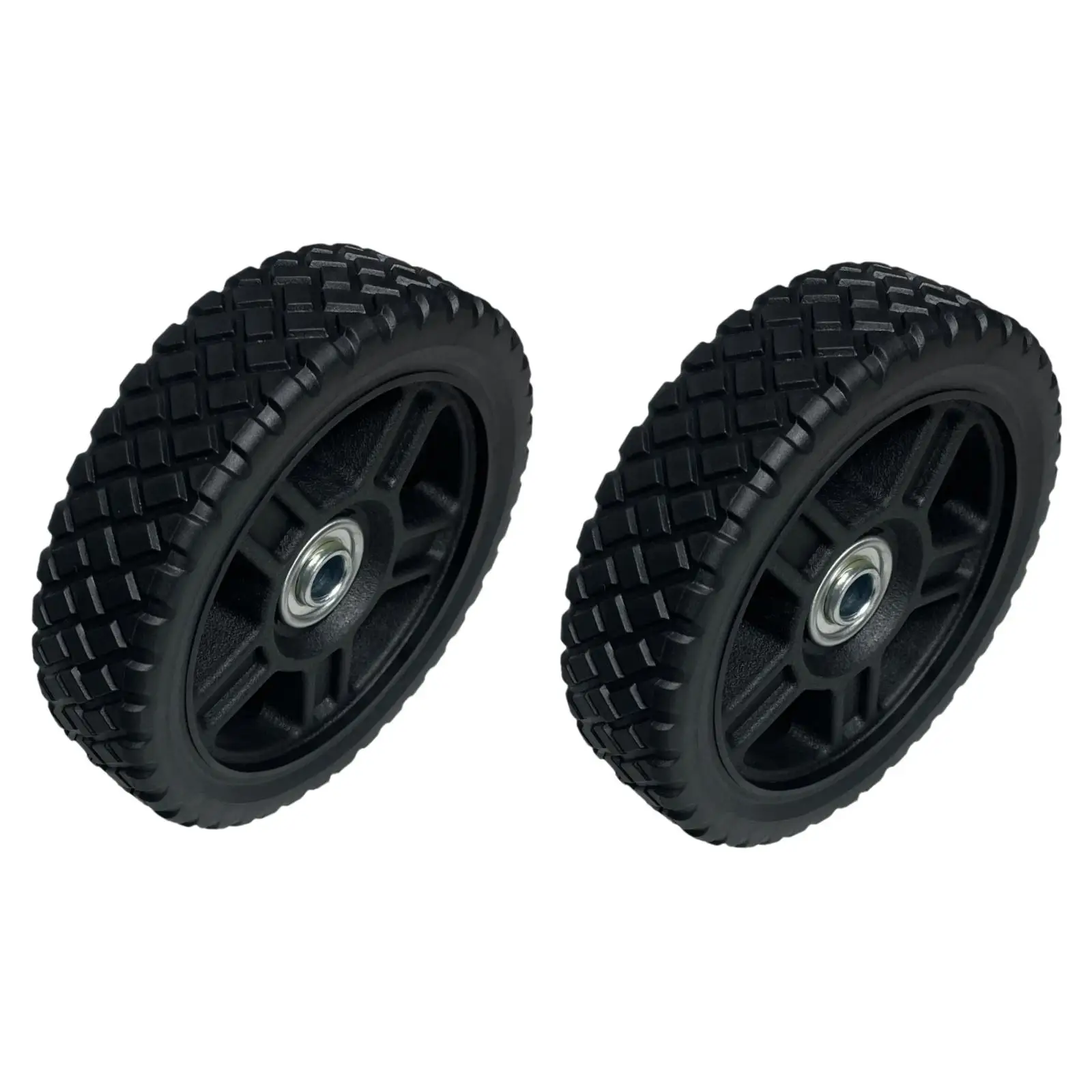 

2Pcs Lawnmower Wheels Directly Replace Easy Installation 6 inch Tires Multipurpose High Reliability Sturdy Professional Utility