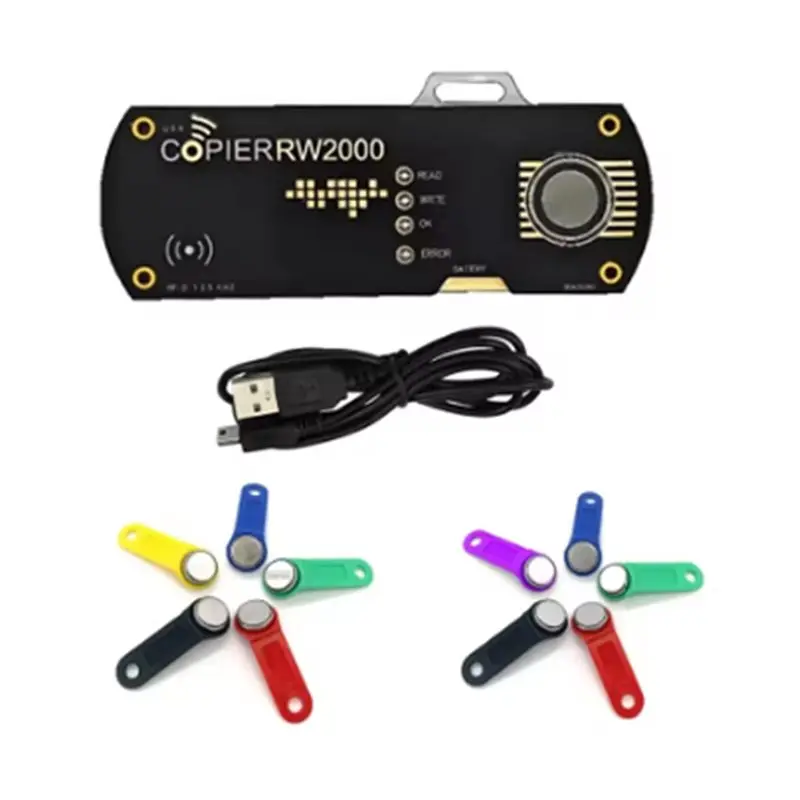 

B03B-RFID Duplicator Copier Reader Writer TM-RW2000& TM1990& Ibutton DS-1990A Copier For 125Khz EM4305 EM4100 Key Tag Cards