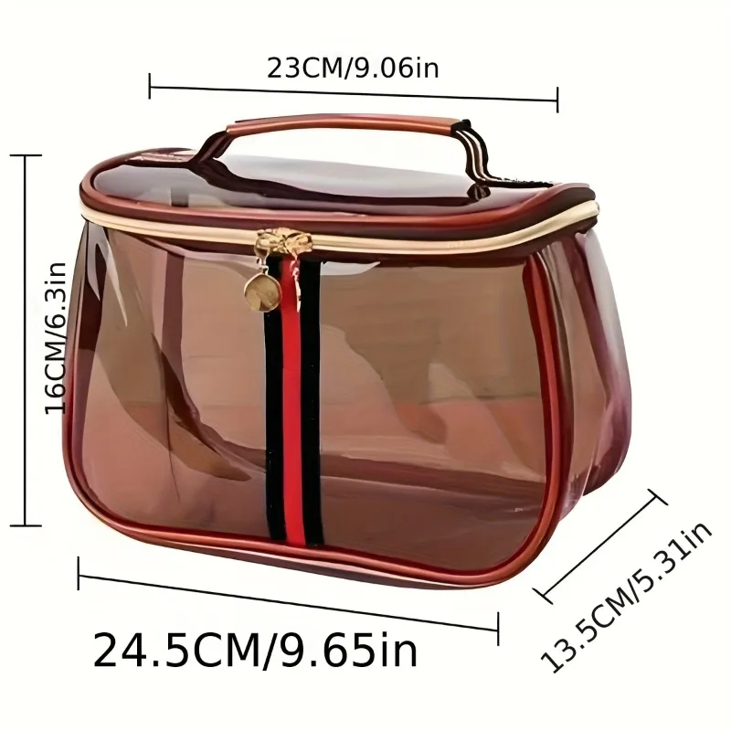 Apple Kosmetiktasche, tragbar und transparent, große Kapazität, ein Muss für die Reiseaufbewahrung, kann in der Hand getragen werden, geeignet zur Aufbewahrung von Toilettenartikeln und kann auch als Geschenk für Familie und Freunde verwendet werden. – Detail 5