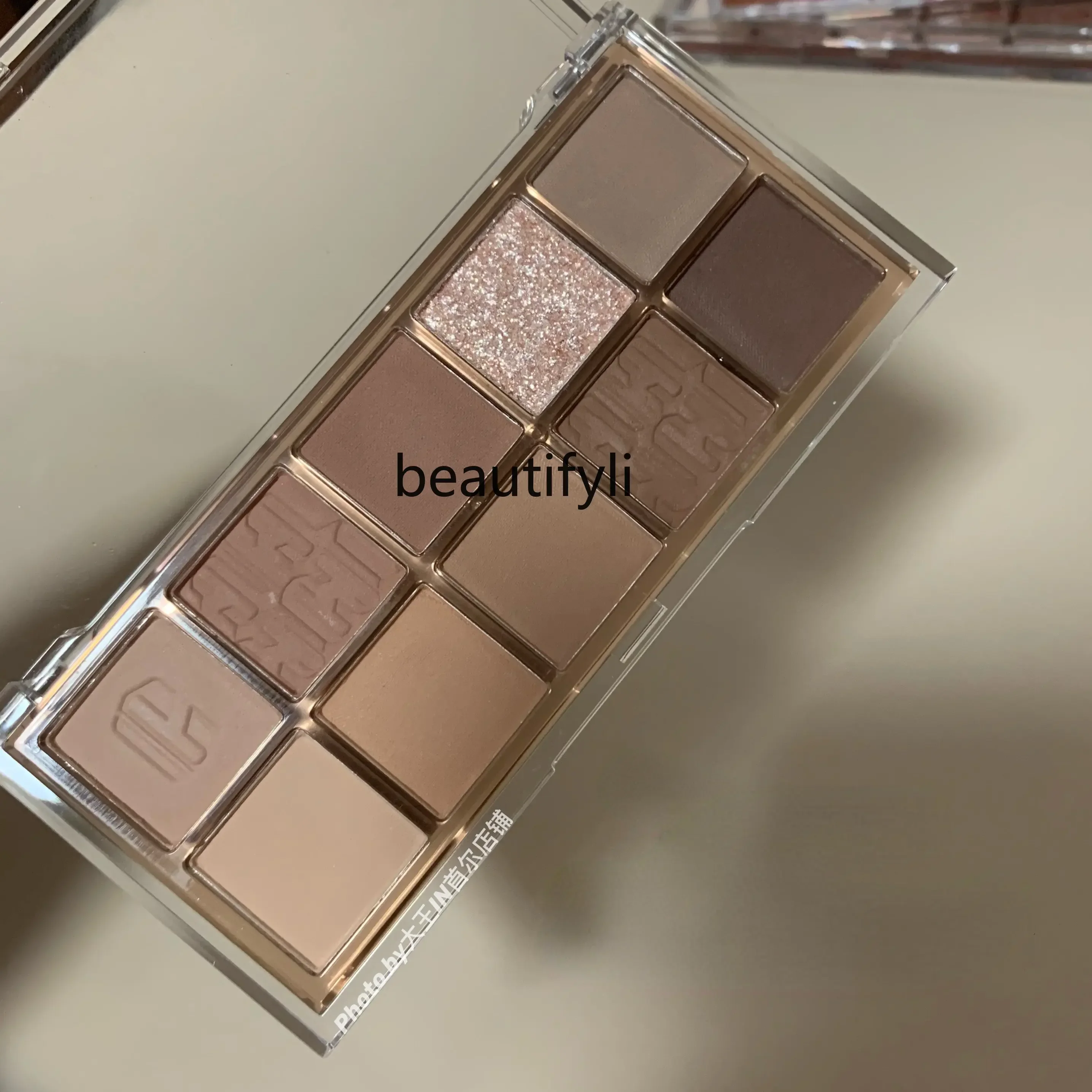 L11 zq Matte Milk Tea Color Upper Eye Sweet Mint Ten Color Eyeshadow Palette 05 Milk Tea Tray Nude Color Series