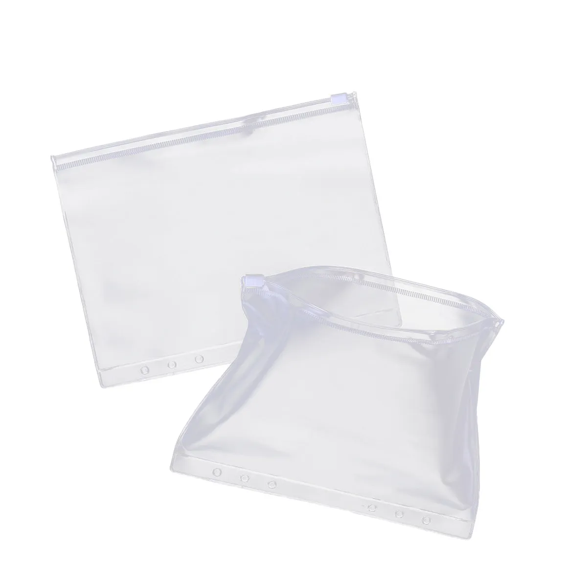 A5 Clear Plastic Document Folders 24 Pack with Snap Button Pen Loop Tear Resistant Water Resistant Storage