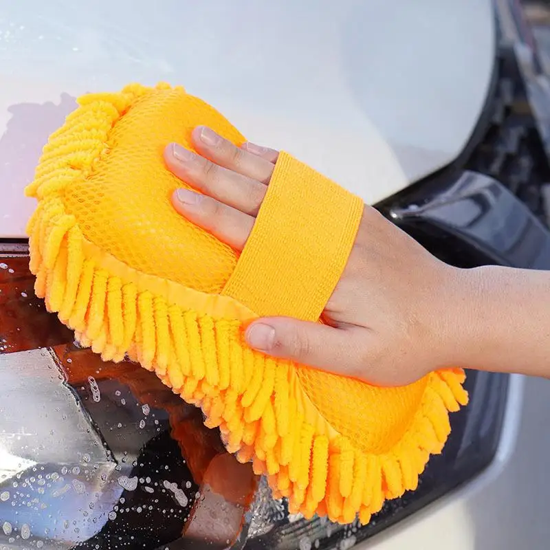 1pcs Car Wash Sponge Block Microfiber Absorbent Foam Scrubber Household Self Car Washing Tool