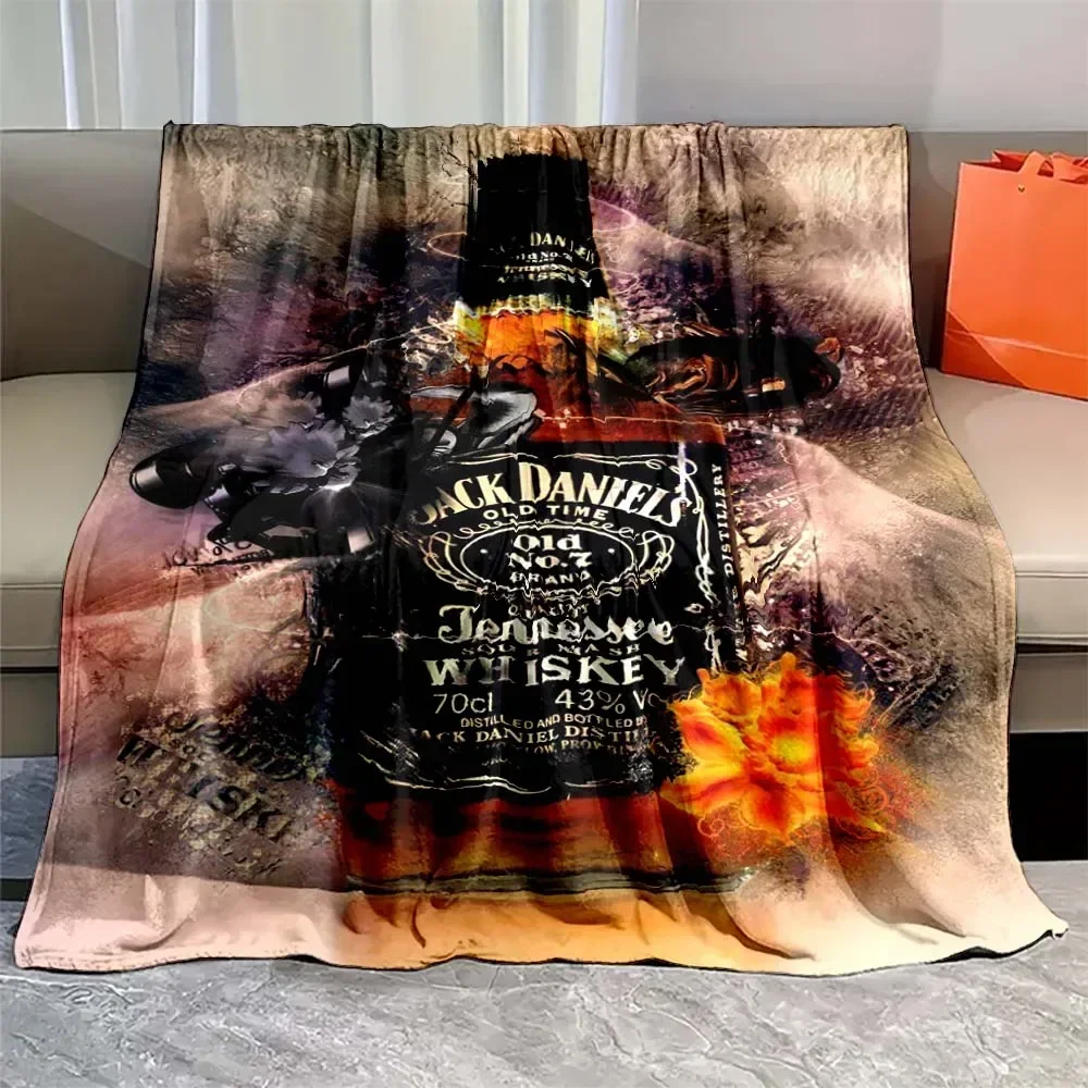 Fashion Whisky J-JACK DANIELS Logo Blanket Portable Home Travel Office Blanket