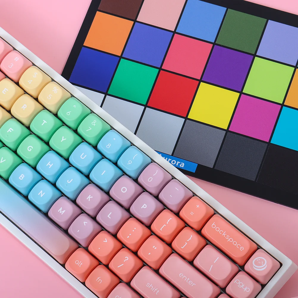 Candy Magnetic Switch Keycaps 126 Key PBT MOA High Sublimation Process Suitable for Mechanical Keyboard Gaming Custom Keycaps