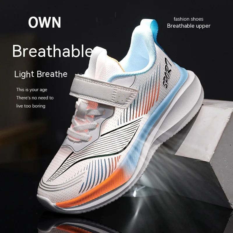 

Children's shoes Fashion children's sports shoes new lightweight student net cloth leisure cushioned running shoes