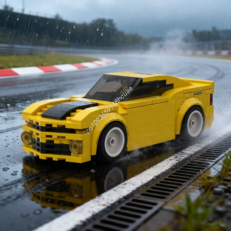 

153pcs MOC Chevroleteed Camarosn City Champions Supercar Model Building Blocks Assemble DIY Christmas Gifts Brick Toys Kids