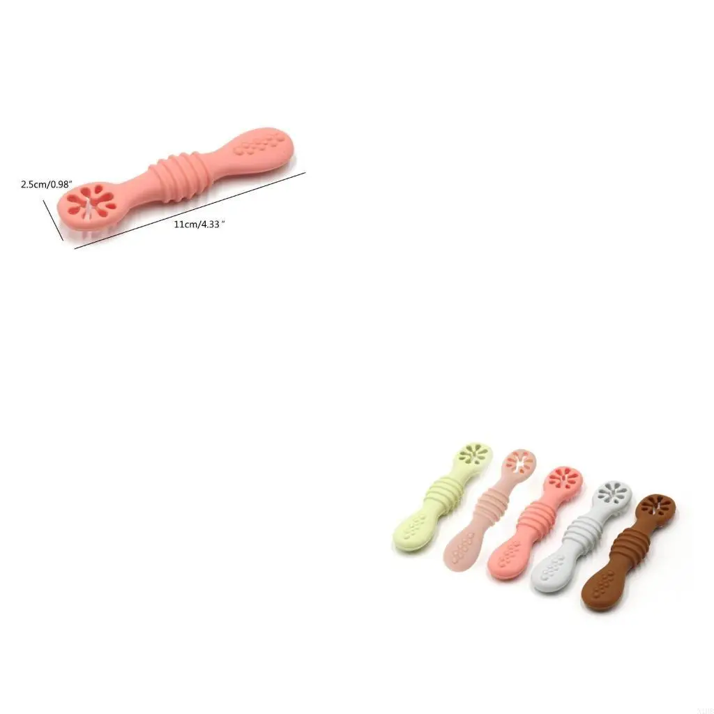 

Baby-Led Weaning Silicone Spoon Newborn Learning Feeding Training Utensils