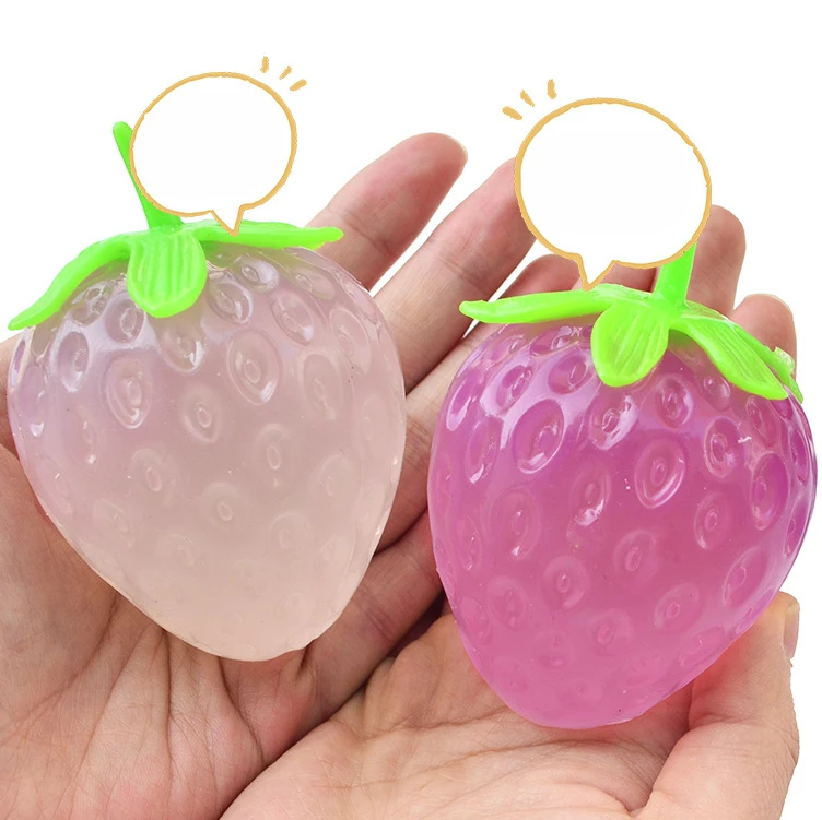 

1PCS color-changing strawberry pinch music color-changing series strawberry decompression ball