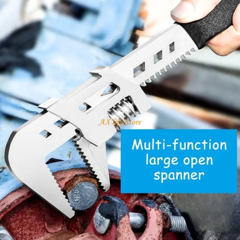 

J2HA Professional Large Mouth Adjustable Spanner Wrench Set for Diverses Fastener Size Machinery Auto Repair Home Maintenance