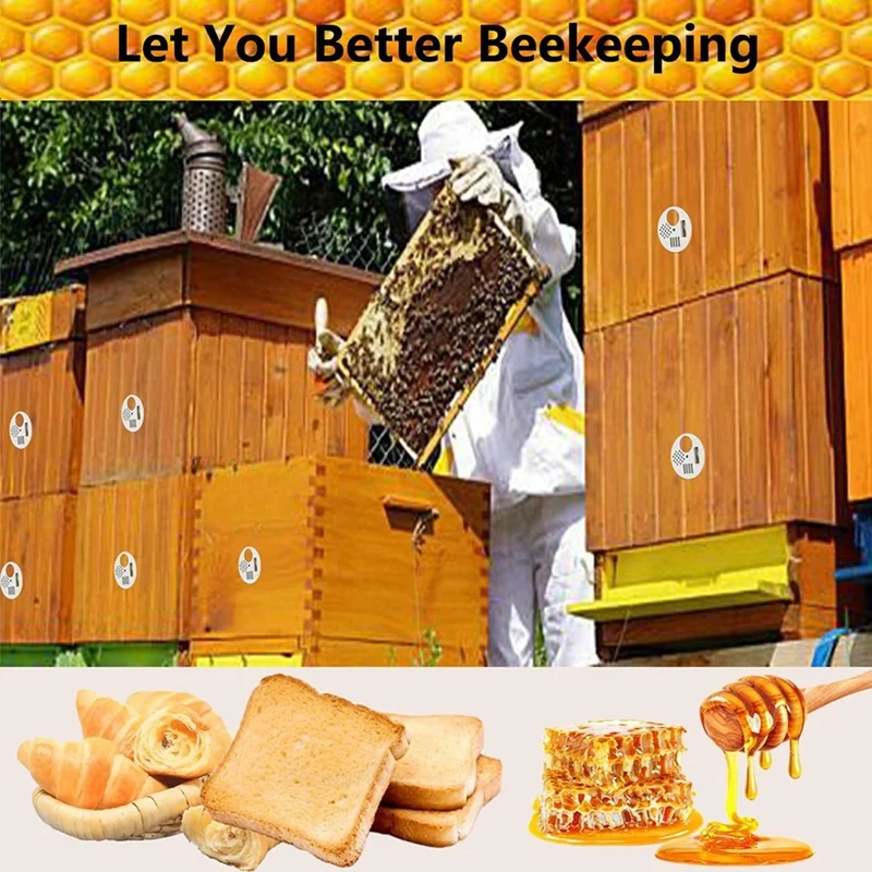 12 Stück Bee Hive Nuc Box Eingangstüren Eingangsscheibe (Durchmesser: 2,67 Zoll), drehbares Bienenzuchtwerkzeug, Bee Hive Eingangstüren