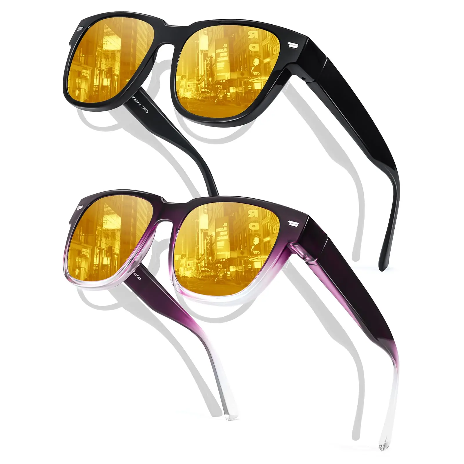 

Self-tinting cycling glasses, women's polarised photochromic sunglasses, sports sunglasses with UV400 protection for running, cycling