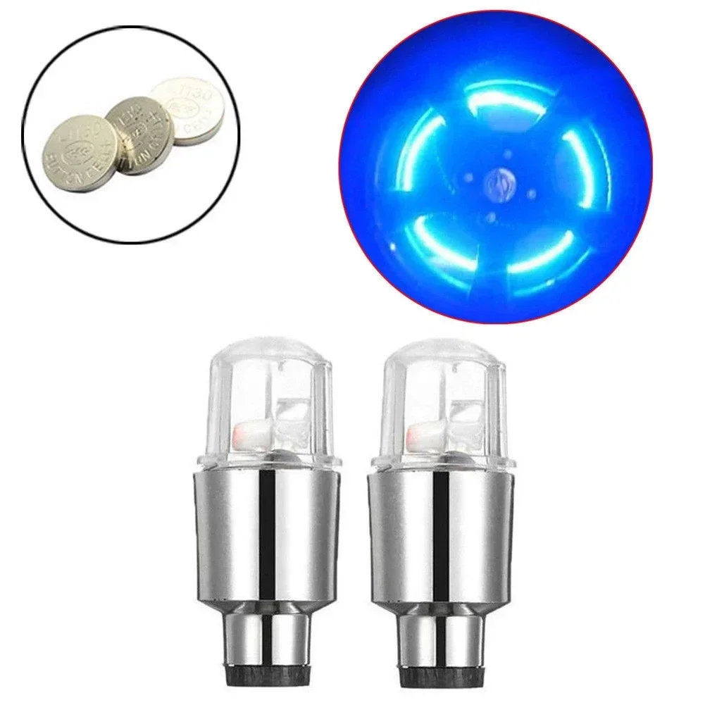 4 قطعة LED قبعات جذع صمام الإطارات ضوء النيون اكسسوارات السيارات للدراجات دراجة السيارات السيارات #6