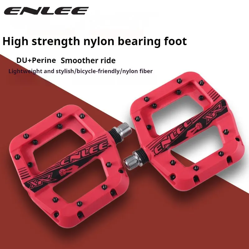 Mountain Bike Ultra Light Nylon Platform Pedal For Bicycle Footrest Clipless Pedals Flat Bearing Footrest Mtb Foot Rest Cycling