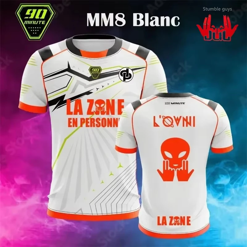 Summer New 90 Minutes Series MM8 Jerseys Men's Football T-shirts Outdoor Sports Breathable Quick-drying Tops O-neck Tees