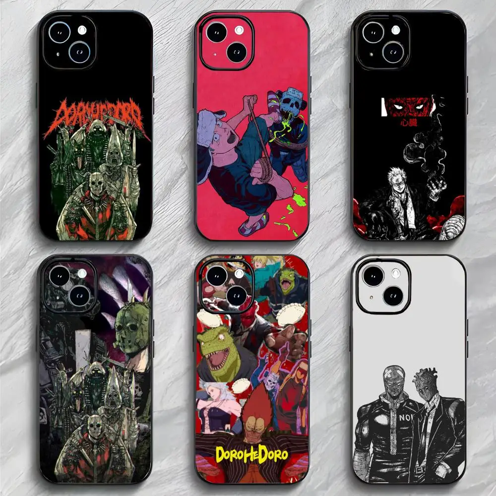 anime bizarre D-Dorohedoro Phone Case Black Matte Thin Anti-collision Phone Case For IPhone17 16 15 14 ProMax
