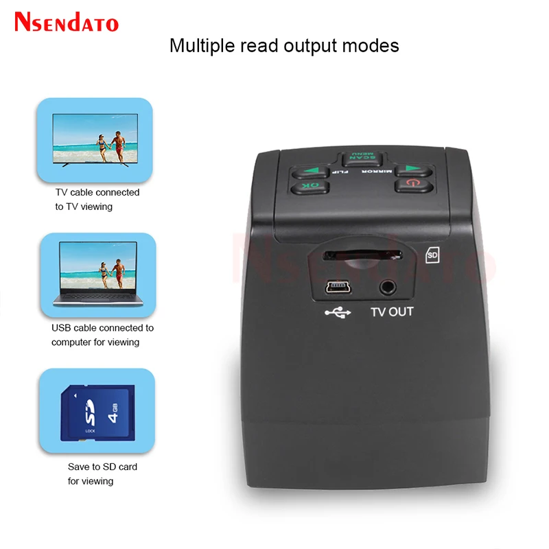 14MP/22MP High-Resolution Photo Foto Film Scanner Convert 35 mm 8 mm Color 2.4\