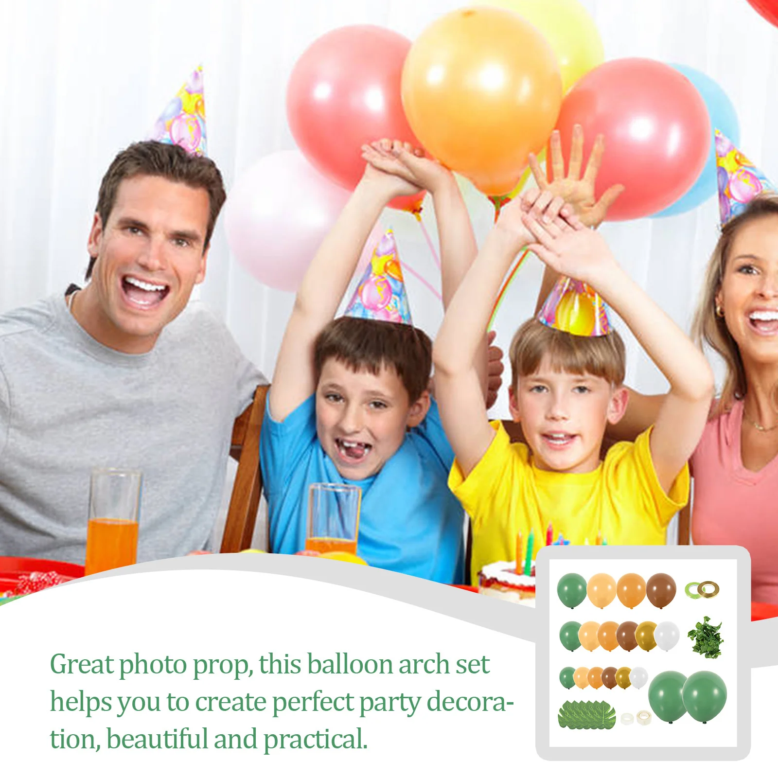 1 مجموعة بالون قوس الديكور بالونات الحفلات جارلاند كيت الألوان الغنية آمنة اللاتكس البلاستيك الكمال الصيف موضوع عيد ميلاد الزفاف