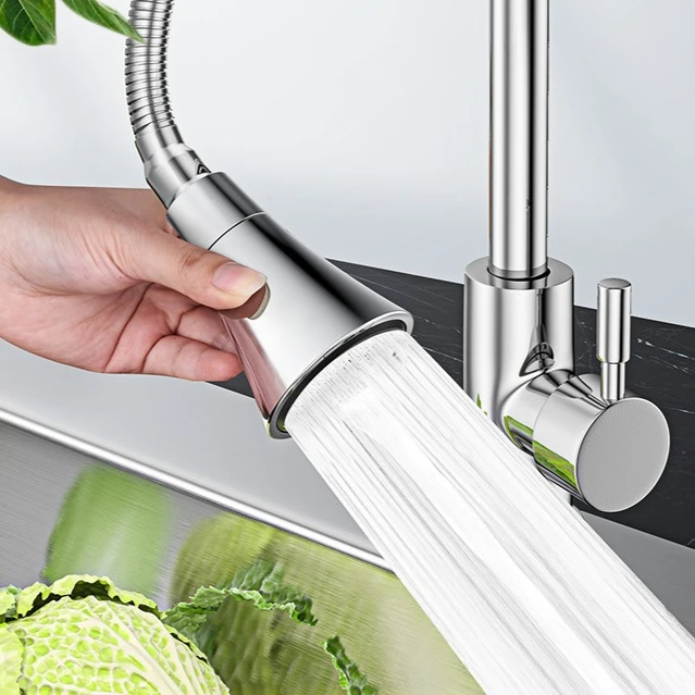 

Flexible Kitchen Faucet Sink Mixer Tap Sprayer Head Filtered Water Tap Faucet Nozzle 360 Degree Rotating Filter Extension