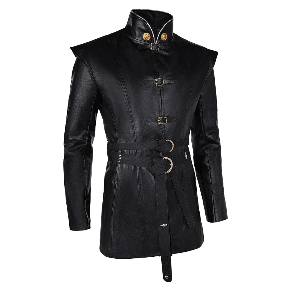 Aemond-Manteau Cosplay Kokor Prince pour Homme, Veste Homme, Ceinture, Film Dragon Roleplay, Vêtements Masque pour les Yeux, ixd'Halloween, Plis Trempé