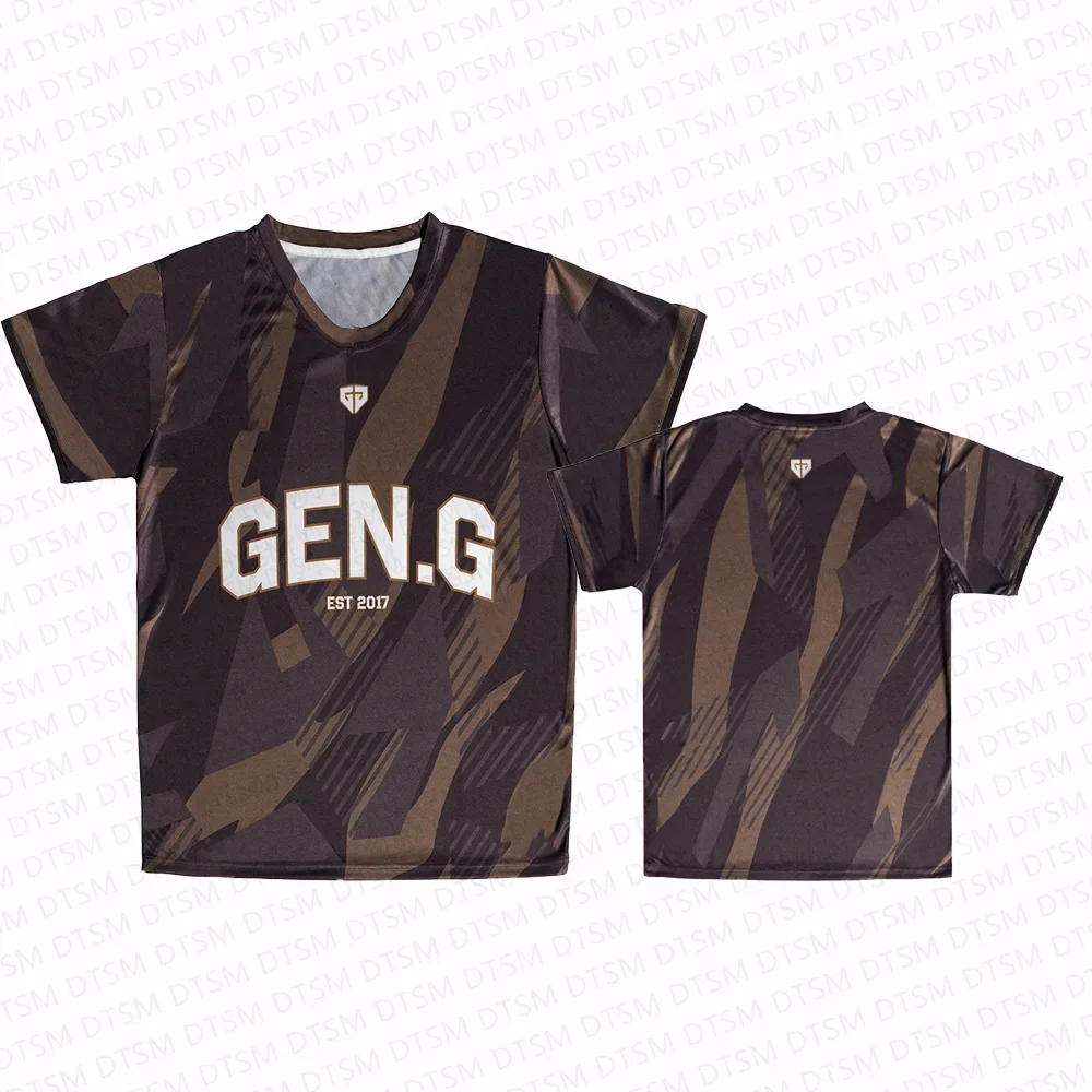 2024 New Korean Team Gen.G Game Tshirt E-Sports Game Boy Sports Jersey MSI Champion Gen.G Team Game Tshirt Mens Gaming Clothing