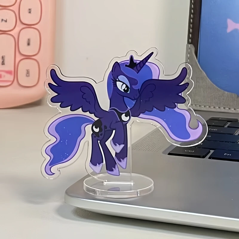 10Pcs/Set Anime Princess Luna Starlight Glimmer Cartoon Horse Acrylic Desktop Ornaments Desktop Decoration 4-6CM High