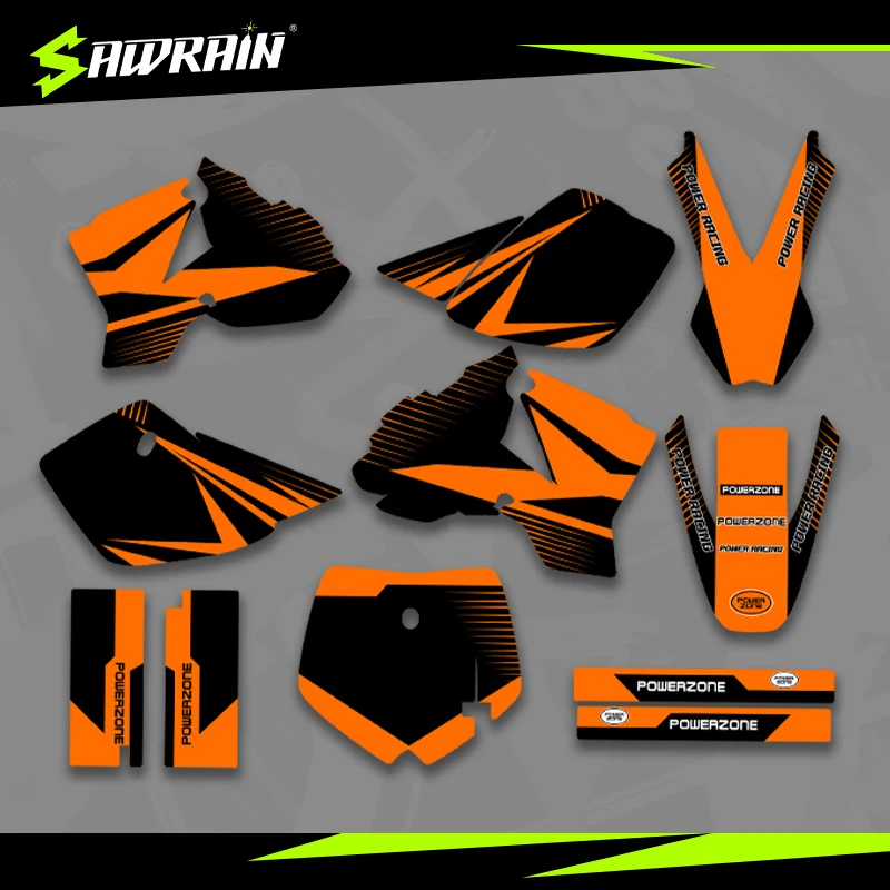 

Sawrain Motorcycle Graphics Backgrounds Decal Stickers Kits for KTM 02-08SX50 02