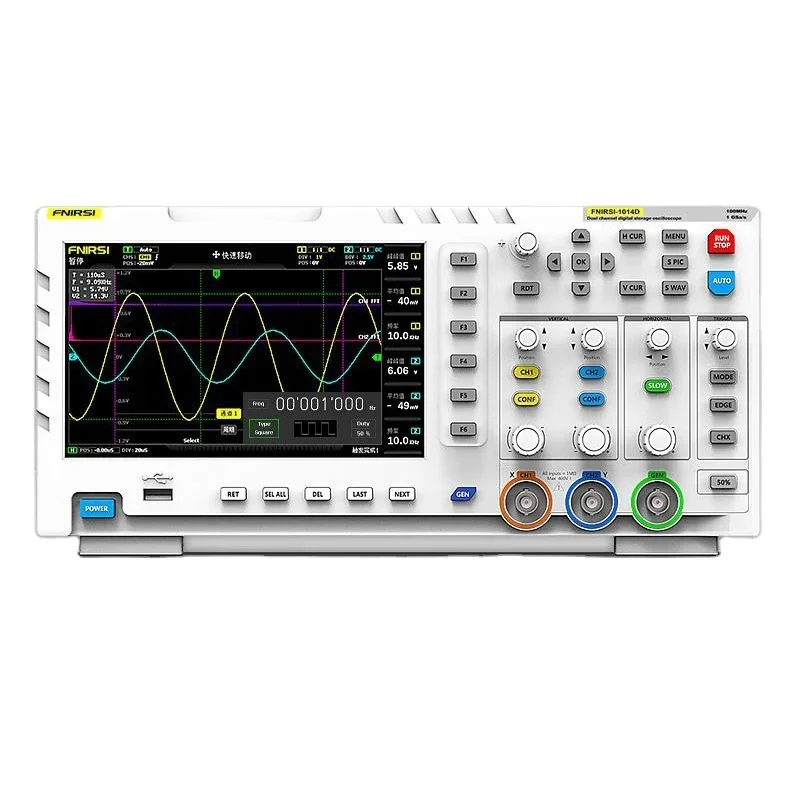 1GSa/s USB host and device connectivity 7 Inch Digital Oscilloscope 1014D Real Time sample rate 100MHz 2Channels