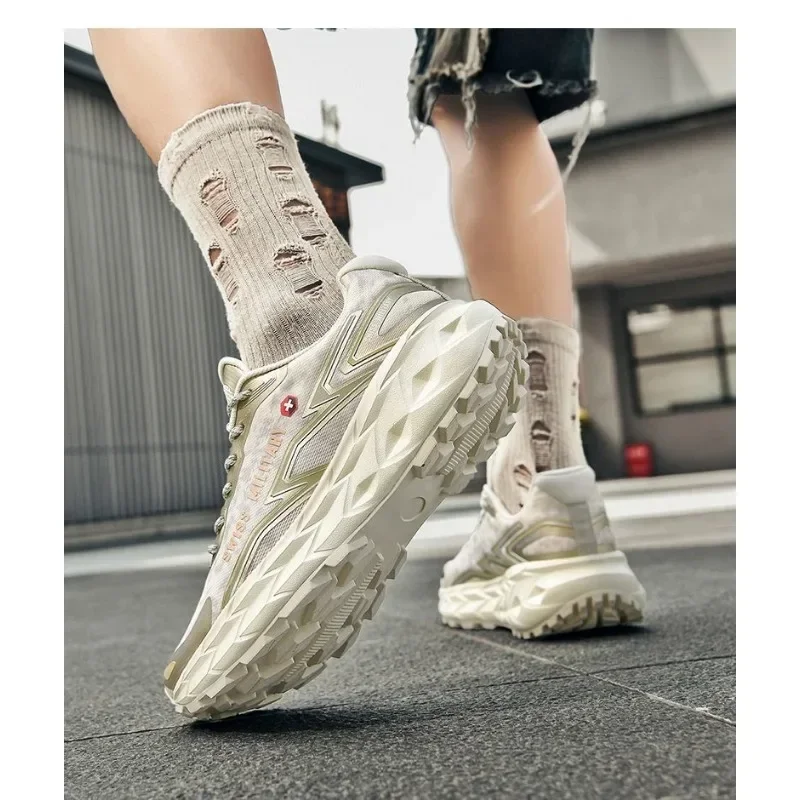 

Модные мужские и женские кроссовки для активного отдыха 2026 года: высококачественная обувь для горного туризма, дизайнерские нескользящие треккинговые кроссовки, размеры 36-44