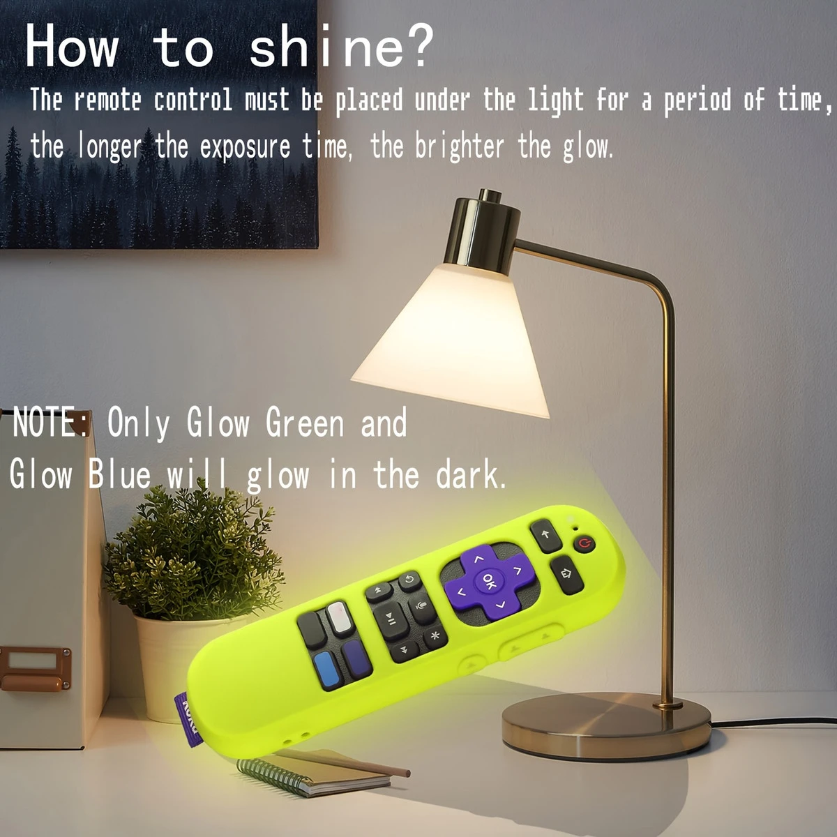 غطاء حماية من السيليكون لجهاز التحكم عن بعد متوافق مع تلفزيون Roku وRoku Express 4K+ وعصا البث