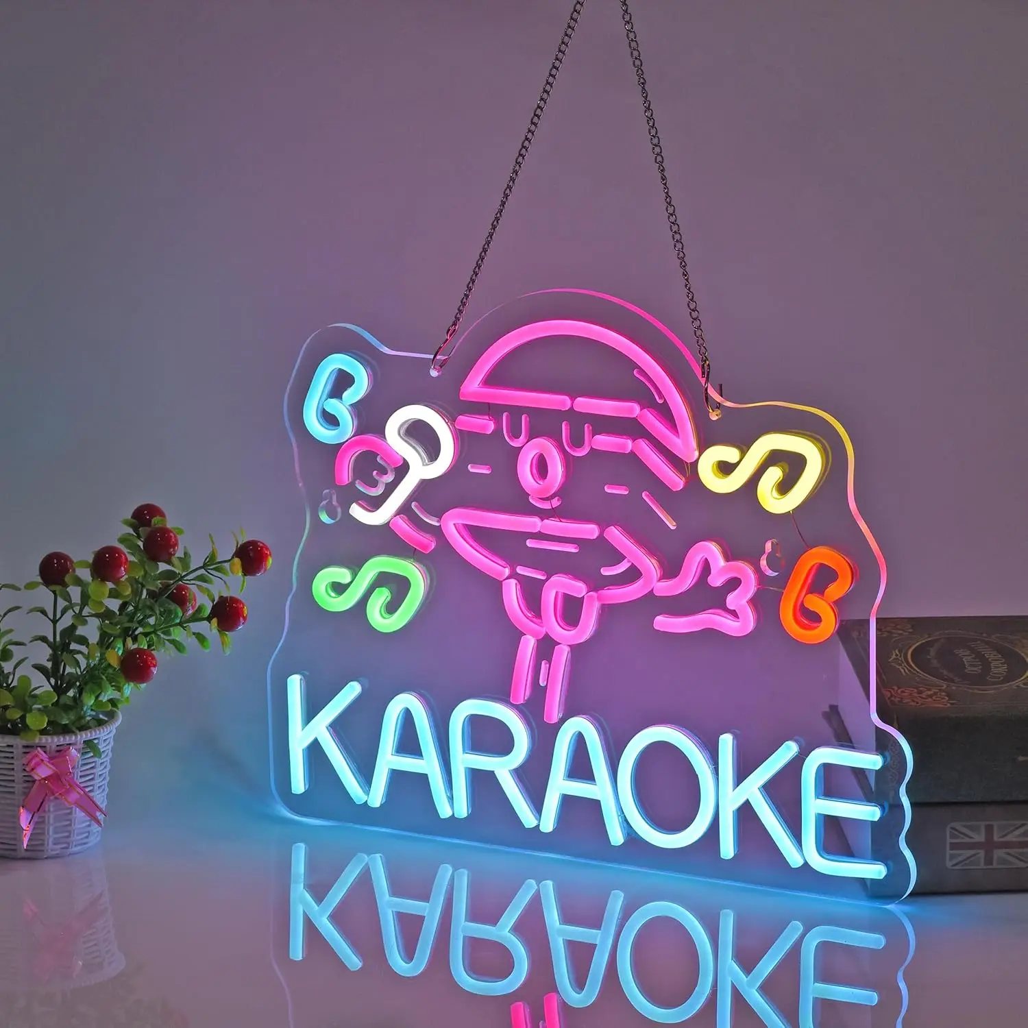 الملونة كاريوكي LED النيون جدار ديكور USB عكس الضوء ضوء النيون ل غرفة الكاريوكي بار KTV حفلة الأسرة صالة حفلة إضاءة زينة #5