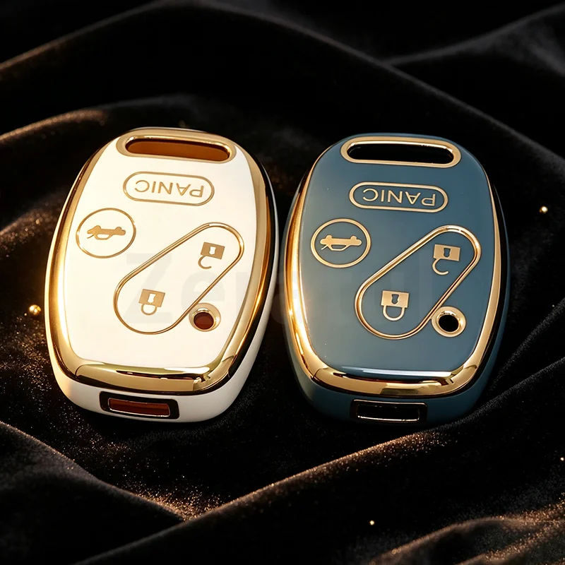 4 Buttons Soft TPU Keyless Car Key Case For Honda Fit CIVIC JAZZ Pilot Accord CR-V Freed Freed Pilot StepWGN Insight Keychain