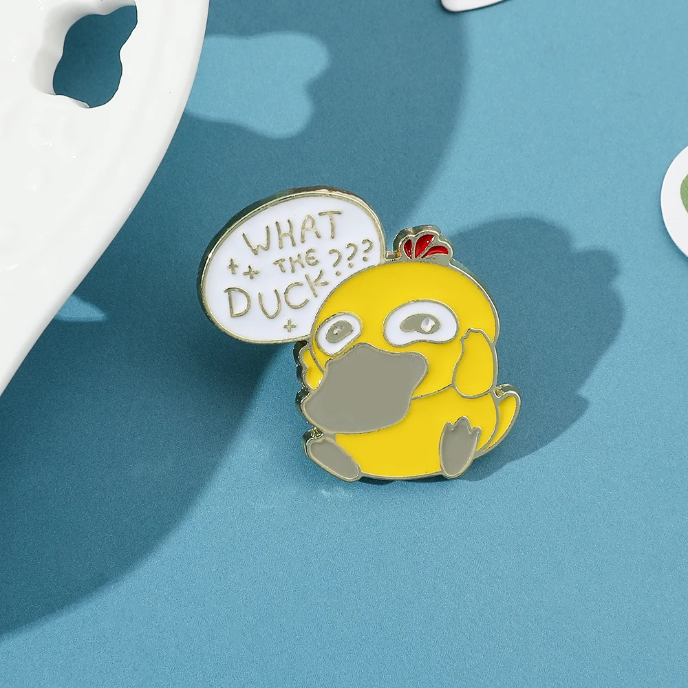 1 Pc ​Anime Character Brooch Cartoon Cute Psyduck Enamel Pin Metal Badge Jewelry Clothing Backpack Accessories Gift view 4