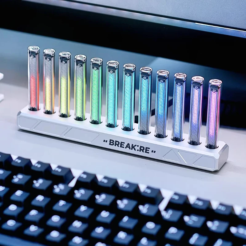 Music Spectrum Lights Nixie Tube Style Atmosphere Lamp Wired RGB Rhythm Light for Gaming Desk Creative Gifts for Boyfriend view 2