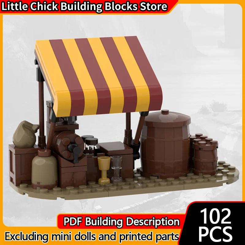 

City Street View Model MOC Building Bricks City Wine Seller Modular Technology Children Holiday Gifts Assemble Toys Suit