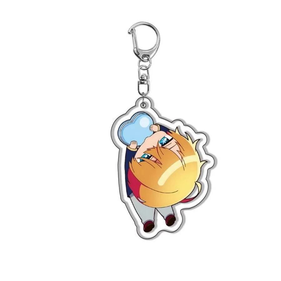 6 قطعة Oshi no Ko Ai Hoshino روبي Hoshino سلسلة مفاتيح مصنوعة من الأكريليك أنيمي حلقة رئيسية على ظهره قلادة حافة ناعمة هدية لمحبي